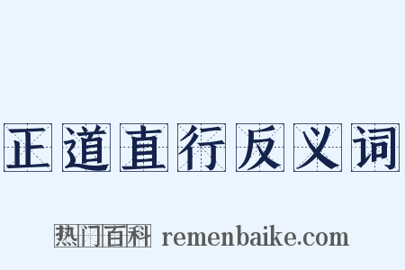 正道直行反义词是什么意思的图片
